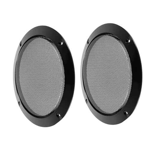 Lurrose 2Pcs Speaker Grille Iron Covers Durable Speaker Protector Net Covers for Car Audio Easy to Install Loudspeaker Grills Premium Quality Mesh Shielding