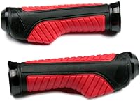 Vista 1 de Empuñaduras de gel para manillar rojo con tapa negra compatible con Honda ST1100 1998