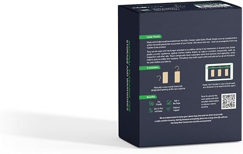 Miniatura 9 de Catcher Labs Tablones de cedro | Bloques para ropa y almacenamiento | Mejor que las bolas de polilla | Perchas de cedro (paquete de 10)