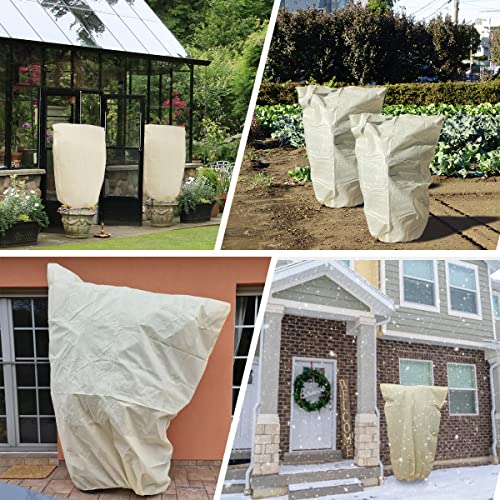 Tesmotor Pflanzenschutzhauben, Winterschutz Kübelpflanzensack Frostschutz Schutzhaube mit Zugband - 240 x 200CM