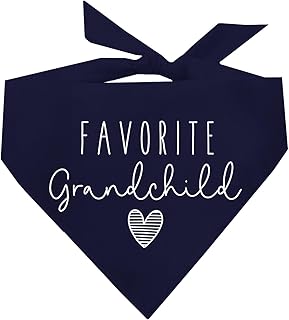 Favorite Grandchild Dog Bandana (Navy, OS 1119)