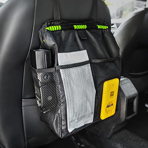 Image of GaRhomxy Car Trash Can, Hanging Car Trash Bag, Large Capacity Foldable Waterproof Litter Garbage Bag Organizer for Cars, SUVs, Trucks, Car Interior Accessories