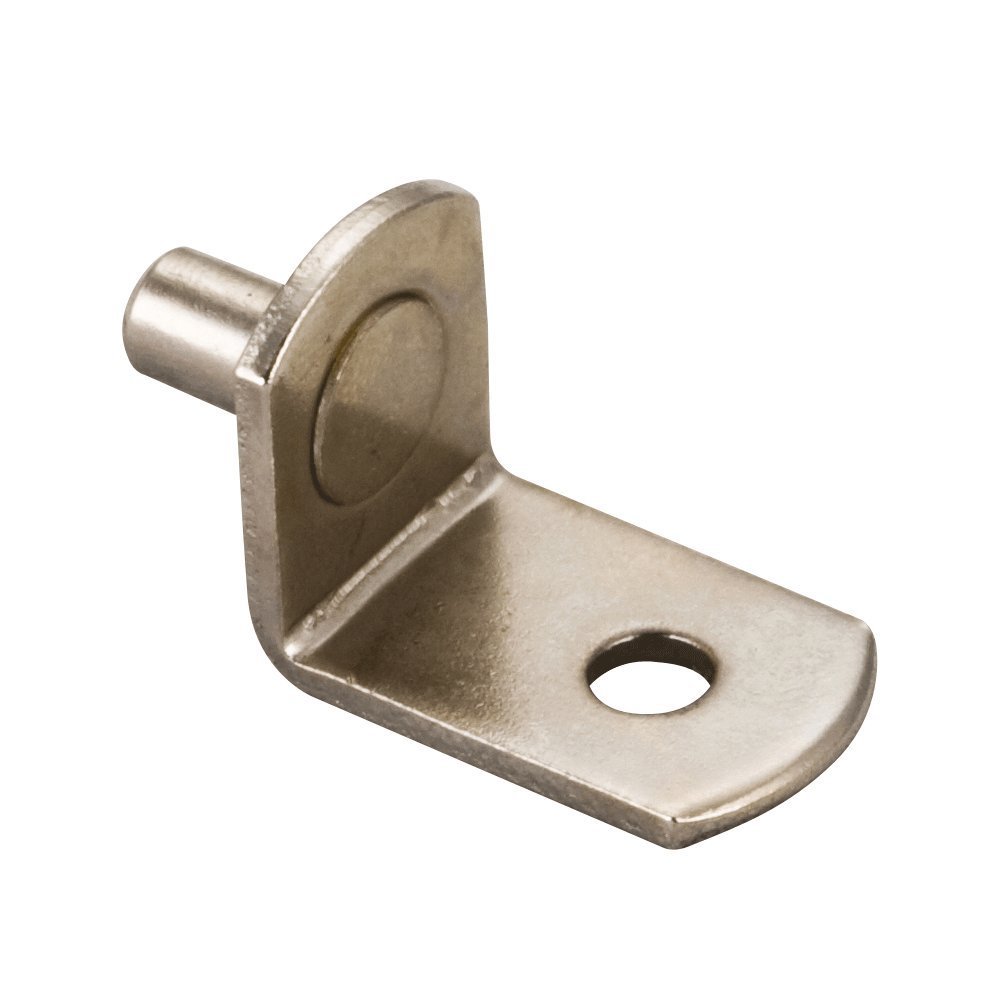 Bag of 20- 5mm Angle Shelf Supports with 1/8" Hole-- Finish: Bright Nickel20