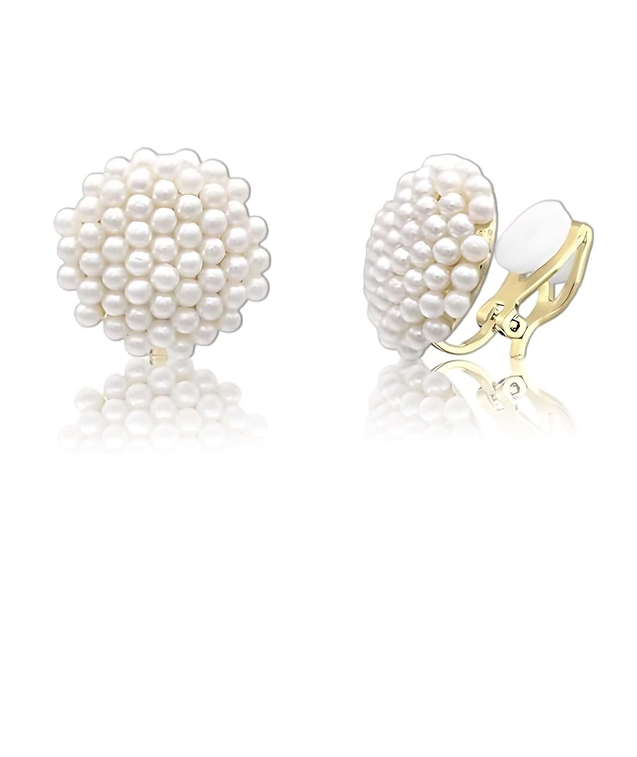 1Pair Clip On Earrings for Non Pierced Ears, Pearl Studs Earrings for Women Stylish, Elegant Non Piercing Earring for Spec... - Review, Price and Buying Guide
