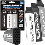 VapeVac (Registered AMZ Brand) – Pocket Sized Personal Air Filter for Discreet Output Reduction | Minimizes Odor, Keeps Air Fresh | Not an Emission Device – 500+ Uses (3-Pack)