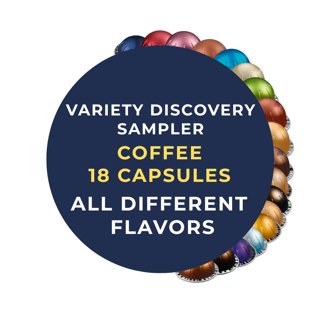Coffee Capsules Variety Pack, 18 Pods (18 Assorted Flavors) - Discovery Sampler Gift Box