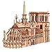ZHANGY Puzzles en Bois 3D, cathédrale Notre Dame découpe Laser Bricolage Puzzle Woodcraft Kit d'assemblage Jouets éducatifs pour Enfants avec 239 pièces pièces