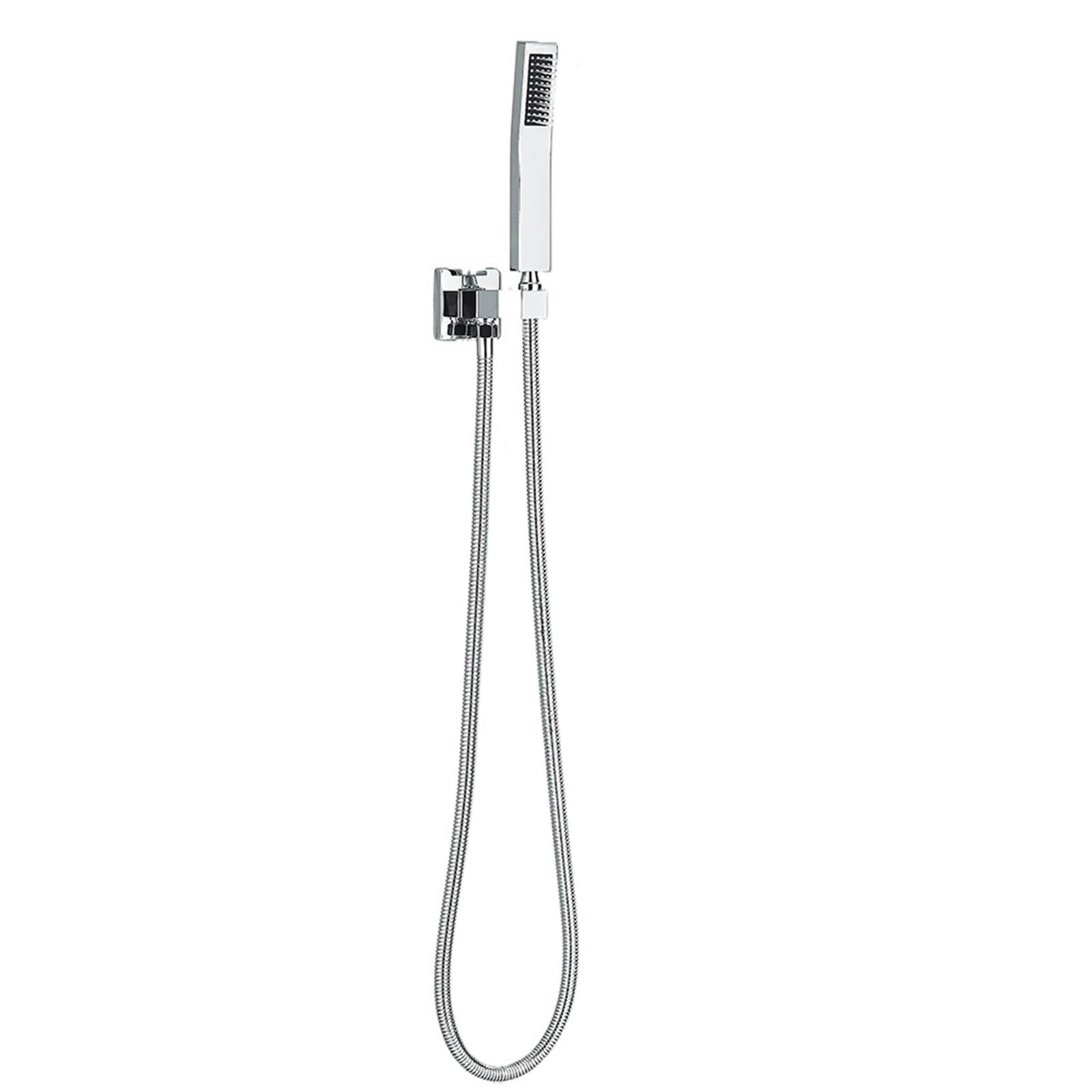 Manguera de ducha inoxidable de 150cm con pulverizador de mano multicolor para pared