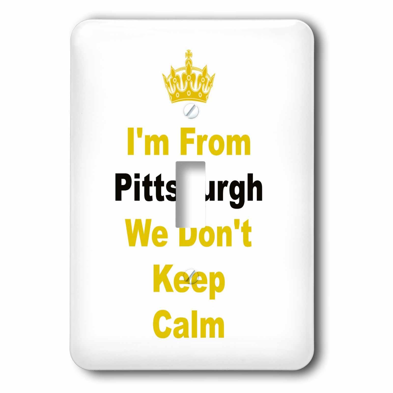 Funda para interruptor de luz lsp_180044_1 Don't Keep Calm Pittsburgh sobre fondo blanco