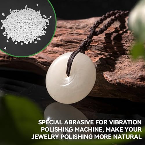 HERCHR Rock Tumbling Ceramic Filler, Rock Tumbler Grit, Tumbling Ceramic Filler Media, Ceramic Triangle Abrasive zur Verwendung in vibrierenden Tumblern oder rotierenden Tumblern 4 mm 500 g