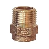 1 Außengewinde Cornat Löt-Übergangs-Nippel 1 Außengewinde, 1 Muffe, A 15 mm, B 1/2Zoll, 10/1 Stück, rotguss, T5643G1512