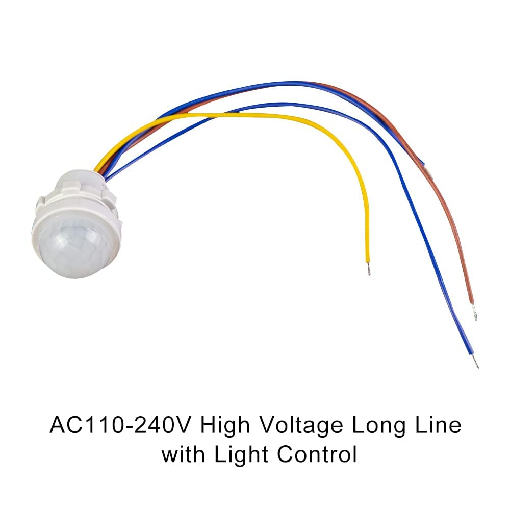 Heemol Mini czujnik ruchu 110 V 220 V PIR czujnik na podczerwień czujnik wykrywania automatyczny włącznik światła z czujnikiem ruchu, 4 sztuki