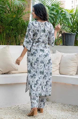 Image of Leriya Fashion Women's Rayon Kurta Sets| Co ord Set for Women Stylish | Sleeveless Printed Kurtis | Dress | Comfortable Outfit for Office Look | Daily Summer Travel & Festive Dress