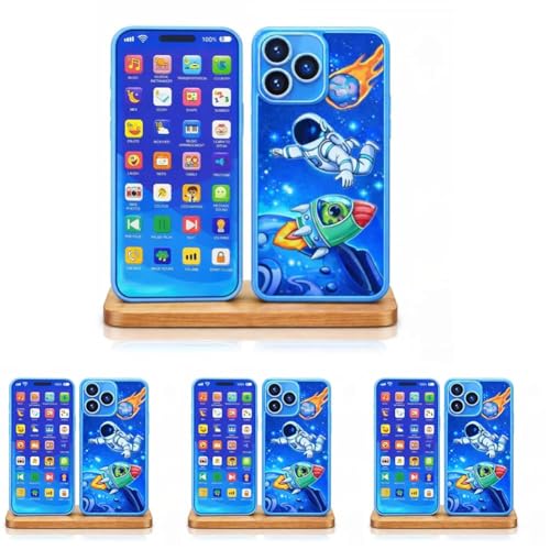 Image of Kids Phone - Rechargeable Toy for Kids with 24 Learning Modes | Talking Dummy Mobile for Boys & Girls Age 2-12 | Educational Mobile Phone Toy with, Music & Games Flash Card Phone (Pack of 4)