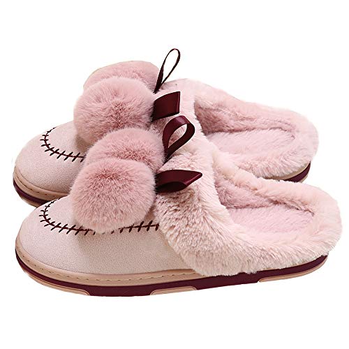 kemosen Mujer Zapatillas de Invierno Zapatillas de casa Interior Cálido Felpa Antideslizantes Slippers Hombre