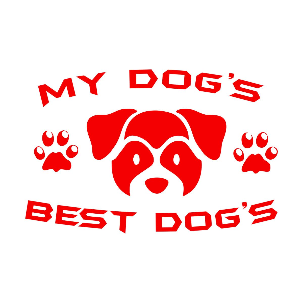 Pet Dog Inscription Words Friend Puppy Wall Stickers Paster Paper 32x49.5cm Equipped with Transfer Film kit Small red
