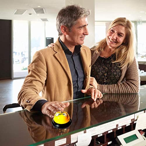 Service Bell For Restaurant Desk Call Bells Dogs Bell Service Bell For Sick Funny Elderly Loud Bell(1 3.5" Service Bell & 1 Black Bell Sign With Sticker) #TOP2