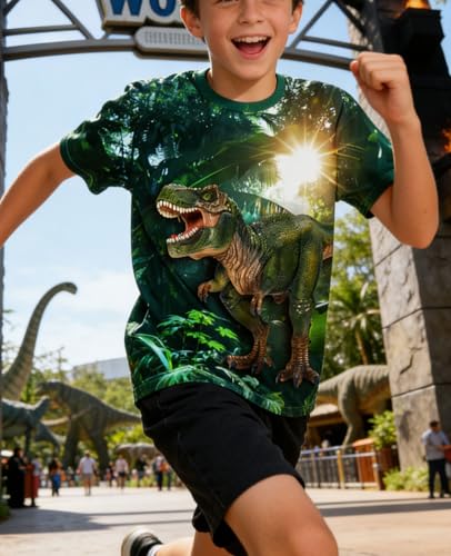 Image of LAIDIPAS Boys Girls 3D Graphic T-Shirt Short Sleeve Tops Tees 6-16 Years