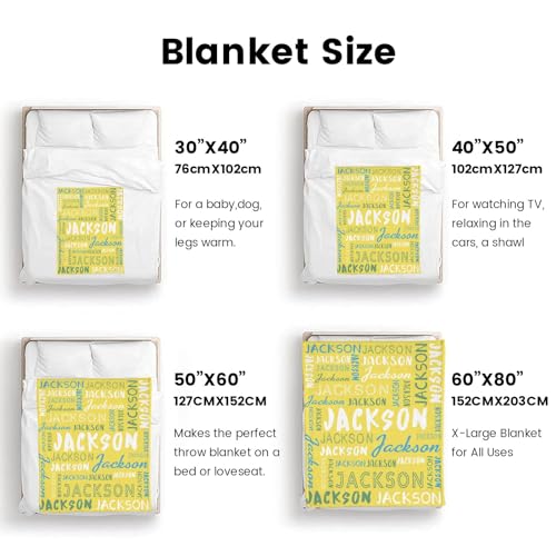 Personalized Name Blanket Customized Baby Blankets for Girls Boys Adults Monogrammed Blankets and Throws Christmas Birthday Mothers Fathers Valentines Day Gift