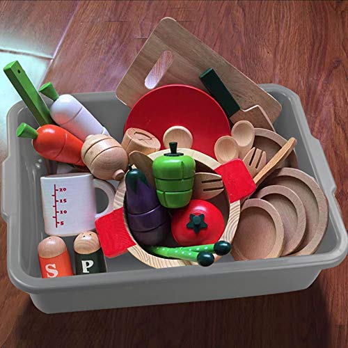 Lesbin 13 L Plastic Commercial Tote Box, Bus Tubs/Bus Box, 4-Pack #TOP4