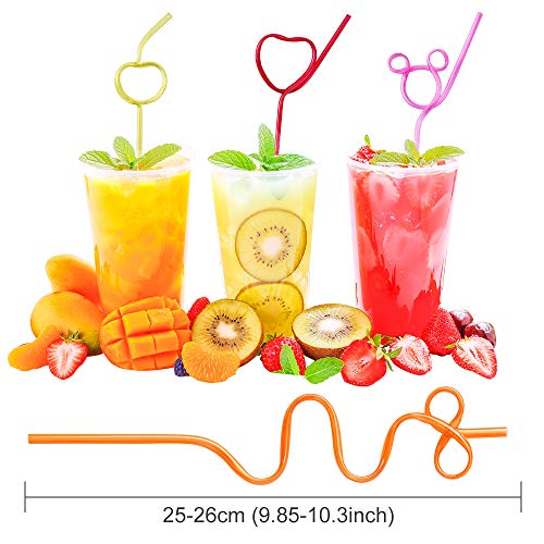 Crazy Straws,24 Pcs Silly Straws For Kids &Adults,Reusable Plastic Loop Curly Crazy Drinking Straws For Classroom Activities Valentines Day Gift Christmas Birthday Wedding Party Supplies Decoration #TOP1