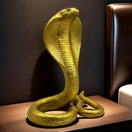 Estatua grande de serpiente King Cobra de 10 pulgadas