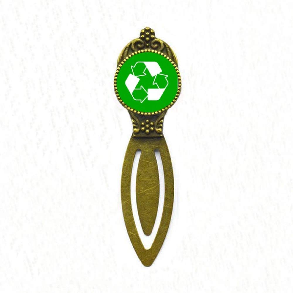 Marque-page carré vert recyclé de style rétro pour trier les dossiers de bureau