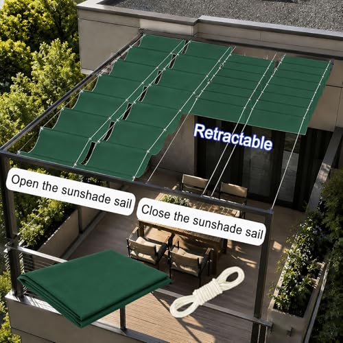 Voile ombrage rétractable anti-UV 98% et résistant à l'eau - 7