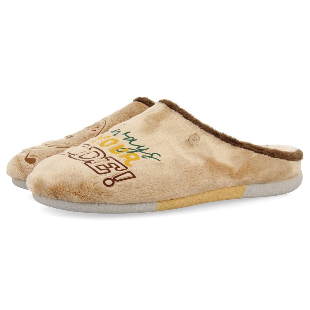 HOT POTATOES GOLSPIE, Men's Slippers, Beige, 40 EU, beige, 8 UK