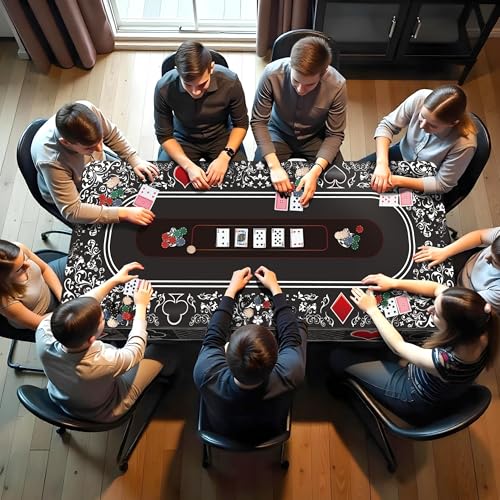 image for Cheerland Poker Mat Casino Tablecloth Playing Cards Decorations Playma