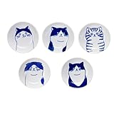 山勝美濃陶苑(Yamakatsuminotouen) 小鉢 豆鉢 食器 磁器製 ネコ 猫 迷い猫のシチタ 食洗器対応 電子レンジ対応 木箱入り プレゼント N7-2052A