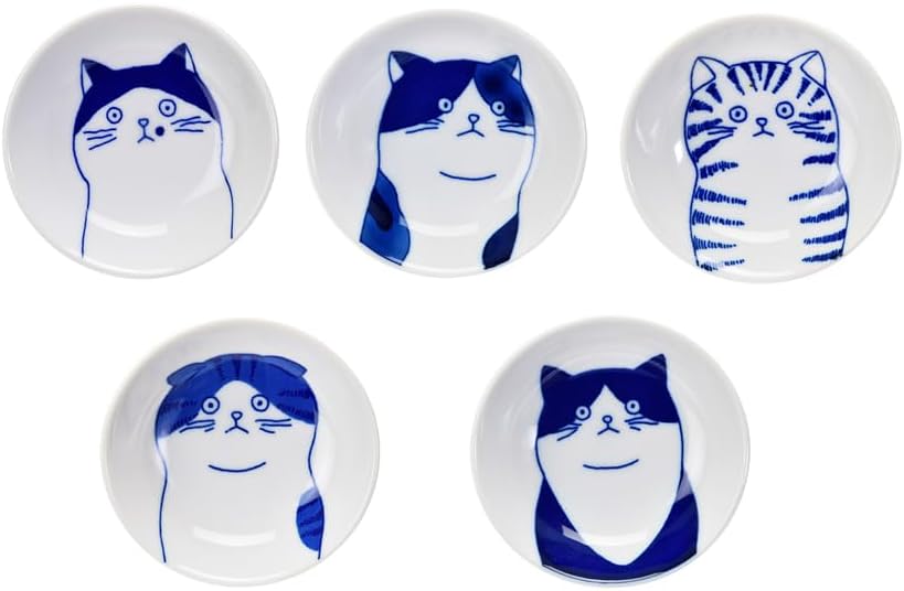 Yamakatsuminotouen N7-2052A Small Bowl, Bean Bowl, Tableware, Porcelain, Cat, Stray Cat, Dishwasher Safe, Microwave Safe, Wooden Box, Present,