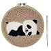 Wool Queen Punch Needle Starter Kit | Animal Rug-Punch Beginner Kit, with an Adjustable Embroidery Pen and 8.0'' Bamboo Hoop (Panda)