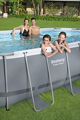 Bestway Power Steel Framepool Komplett-Set, oval, mit Filterpumpe, Sicherheitsleiter & Abdeckplane 549 x 274 x 122 cm - 12