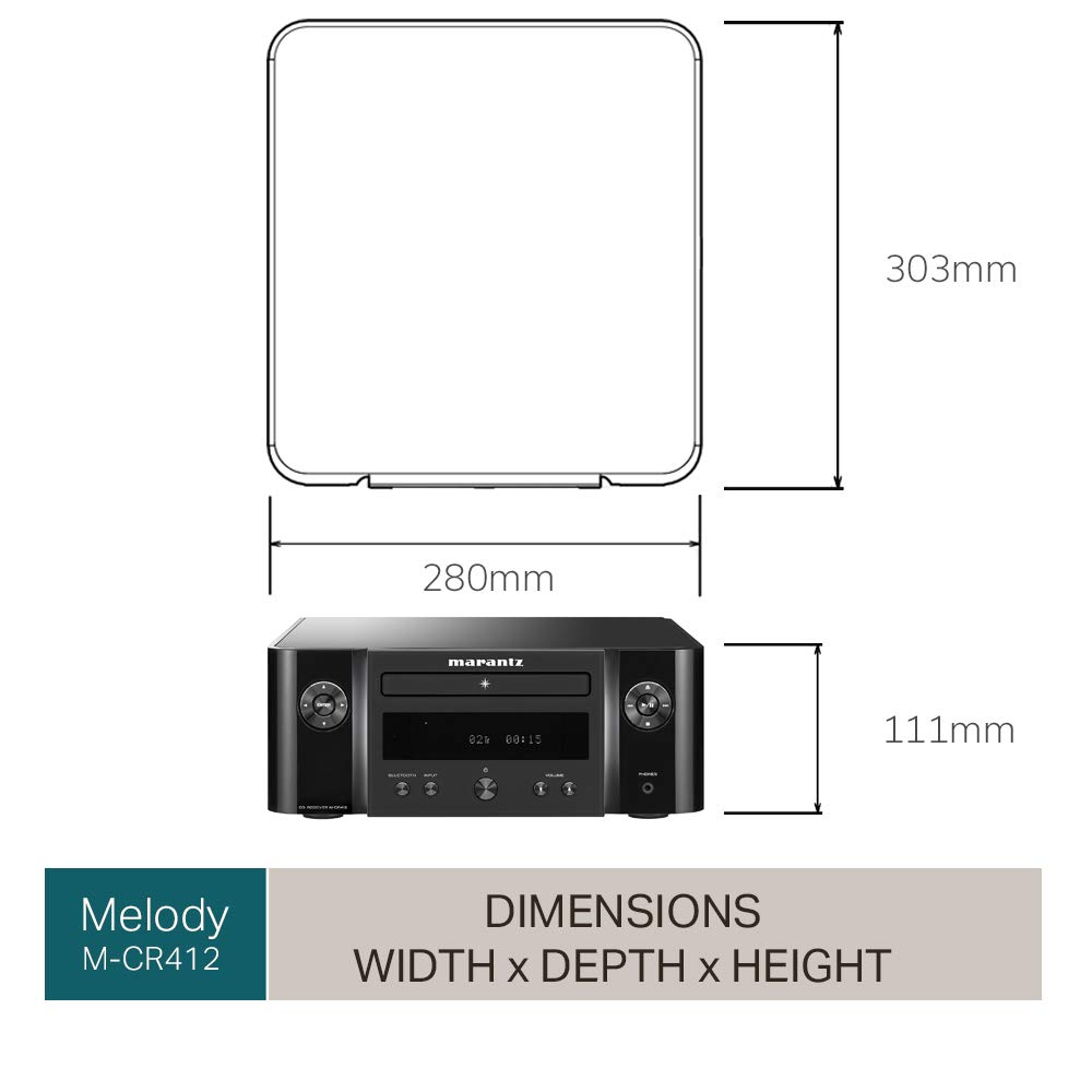 Marantz MCR412 HiFi Amplifier, Bluetooth Receiver with CDPlayer, FM