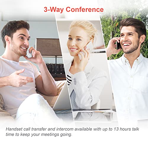 VTech CS1551 DECT Cordless Phone with Answering Machine and Call Block, 2 Handsets, Intercom, Landline House Phones, White, Caller ID/Call Waiting, Redial, Handsfree, illuminated Display and Keypad - 4
