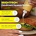BRIGHTFROM Condiment Squeeze Bottles, 12 OZ Empty Squirt Bottle with Twist Top Cap, Leak Proof - Great for Ketchup, Mustard, Syrup, Sauces, Dressing, Oil, Arts and Crafts, BPA FREE Plastic - 4 PACK