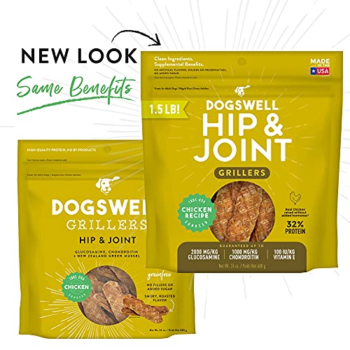 Dogswell Hip & Joint Grillers Dog Treats, Chicken, 24 Oz. Pouch - Thumbnail 3