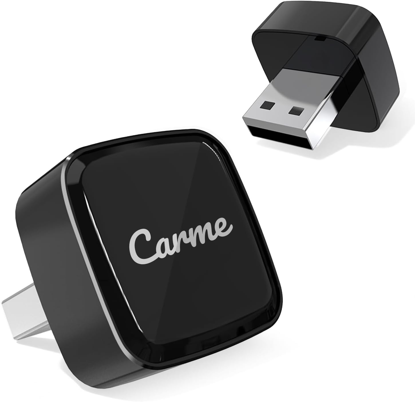 CarMe Ultra Mini 2-in-1 CarPlay Wireless Adapter & Android Auto Wireless Adapter, wandelt kabelgebundenes CarPlay & Android Auto in kabellos um, Easy Plug & Play für iOS 10+/Android 11+ (Schwarz)