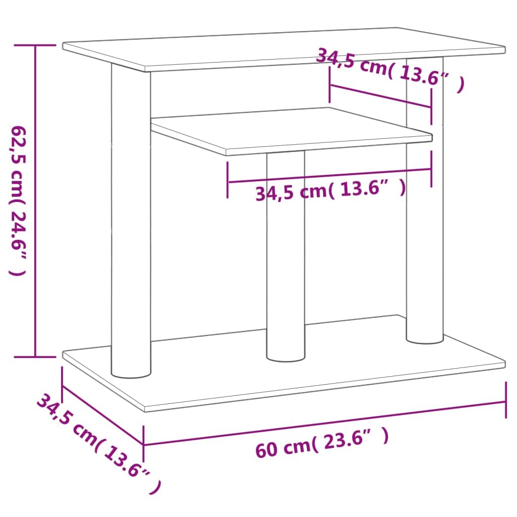ShGaxin Słupki do drapania dla kota z kremowymi platformami 62,5 cm, drapak dla kota, drapak dla kota, akcesoria dla kotów, wieża dla kota, rozrusznik dla kota, domek dla kota