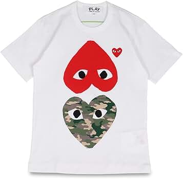 PLAY COMME des GARÇONS カモフラージュハートTシャツ L PLAY COMME des GARCONS - プレイコムデギャルソン カモ柄ハート