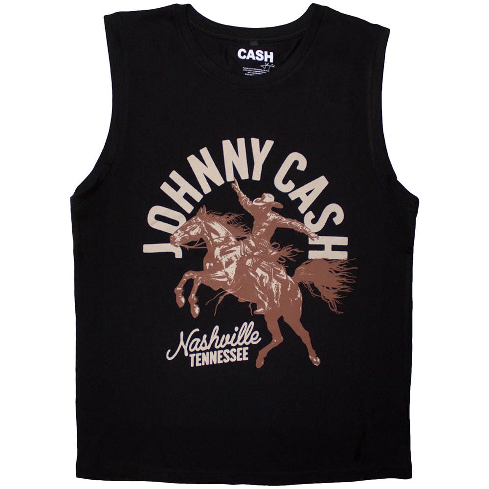 Rock Off officially licensed products Johnny Cash Nashville Concert Tank Top XL Black