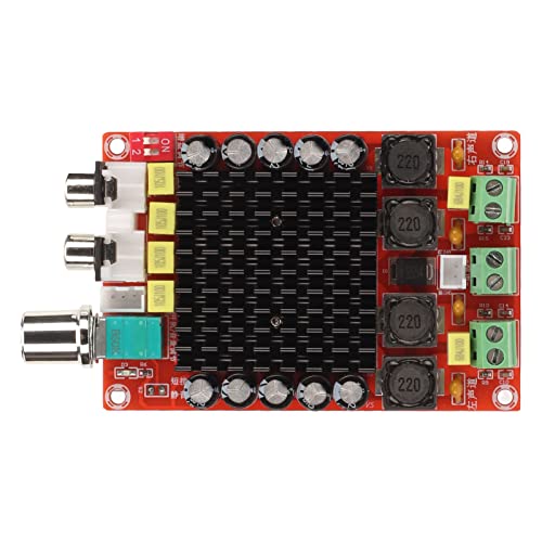 Cuifati Placa Amplificadora Digital Clase D de Doble Canal de 100W+100W, Paquete Hiperlineal EPU TDA7498, Fuente de Alimentación única, Protección de Seguridad, para de Sonido DIY y Altavoces de