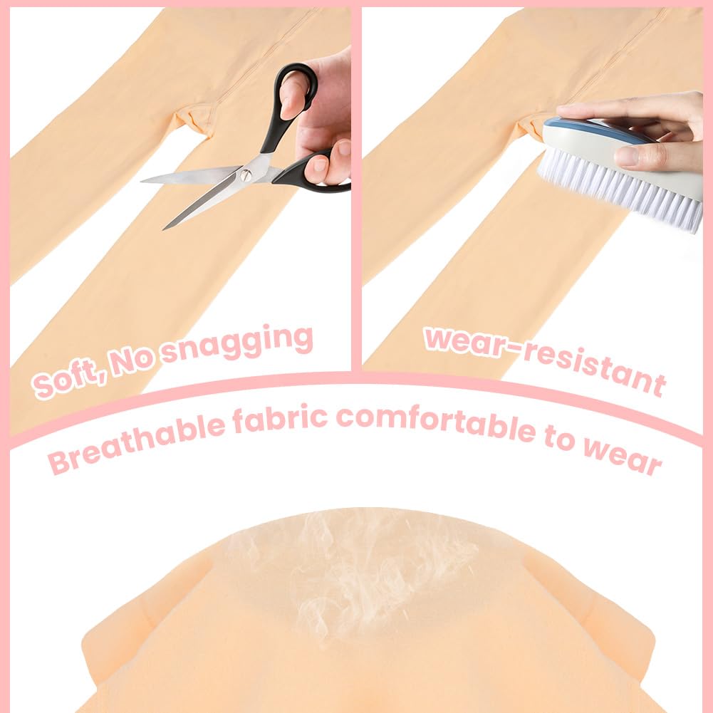 Medias de Ballet Convertibles para Niña 90D 3Pcs Rosa Carne