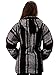 Mexican Baja Hoodie Hippie Surf Poncho Sweater Sweatshirt Pullover Jerga (XX-Large, Black/White)