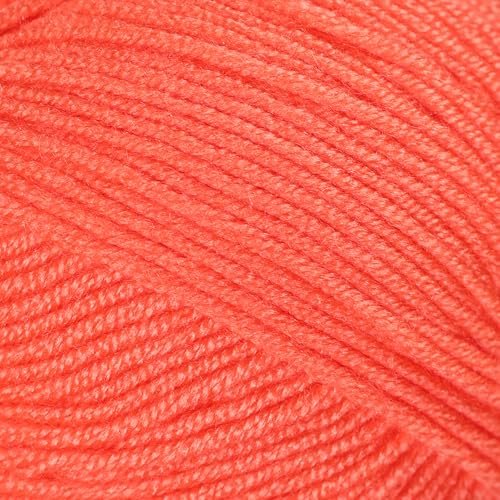 Image of 3 Skeins of Makromecity Softee Baby Yarn,%100 Premium Anti-Pilling Acrylic, 3.5 Oz, 273 yd (100gr /250 mt) Each, Soft Yarn for Crocheting and Knitting (Neon Orange, 3 Skeins)