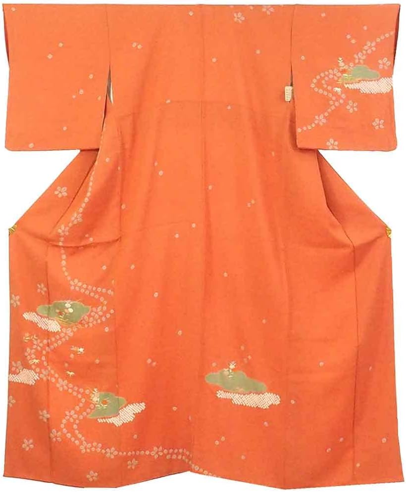 オレンジ 4点 フルセット 訪問着 入学式 卒業式 入園式 卒園式 春 秋