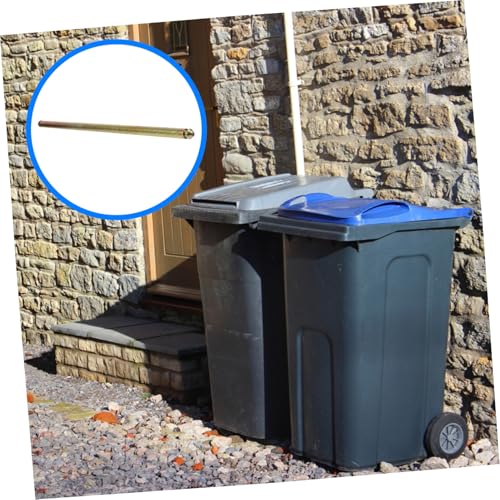 Eje de acero de 55 cm para cubo de basura exterior compatible con contenedores 5