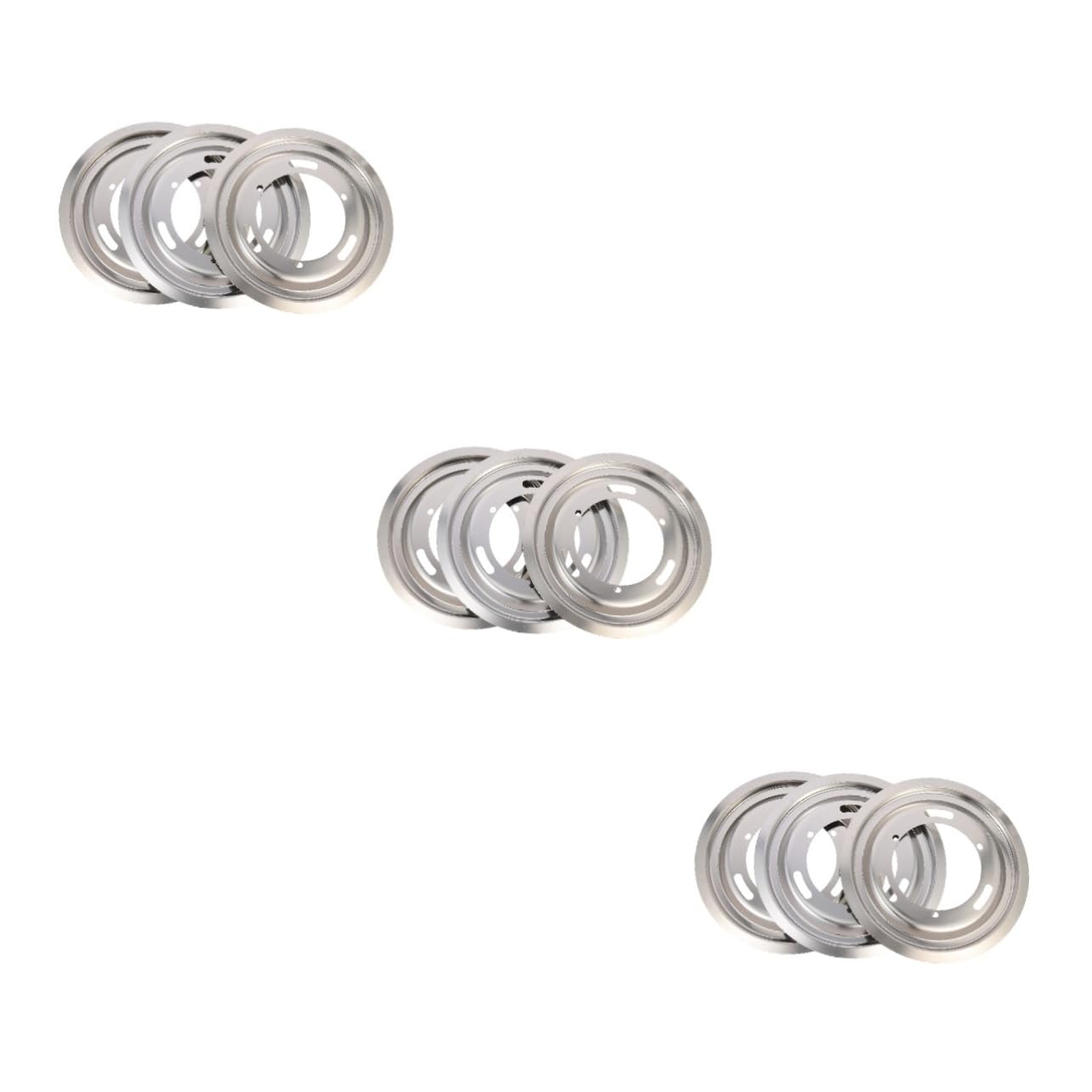 SHINEOFI 3 Set Copertura Per Bruciatori Gas Acciaio Inossidabile Vaschette Per Piano Pratiche E Resistenti Design Antiscivolo Per Moderne 3 Pezzi * 3