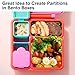 Homotte Leakproof Dips Containers Compatible with Omie Lunch Box, 2x 4 oz Salad Dressing Container To Go, Small Silicone Snack Condiment Container with Lids for kids (Pink/Teal)